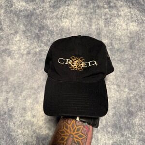 Vintage Creed Band Hat Weathered Album Promo Cap Y2K Rock Embroidered Black